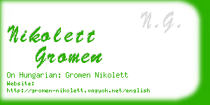 nikolett gromen business card